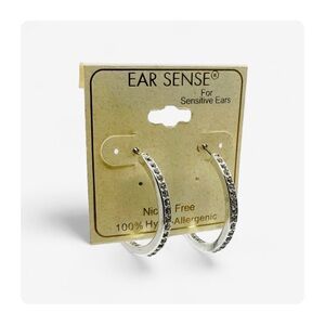 ★ NWT Ear Sense hoops for sensitive ears - Silver ★